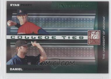 2008 Donruss Elite Extra Edition - College Ties - Green #CTC-4 - Ryan Perry, Daniel Schlereth /1500