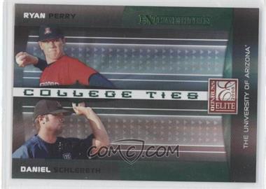 2008 Donruss Elite Extra Edition - College Ties - Green #CTC-4 - Ryan Perry, Daniel Schlereth /1500