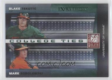 2008 Donruss Elite Extra Edition - College Ties - Green #CTC-7 - Blake Tekotte, Mark Sobolewski /1500