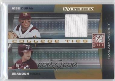 2008 Donruss Elite Extra Edition - College Ties - Jerseys #CTC-21 - Jose Duran, Brandon Hicks /100