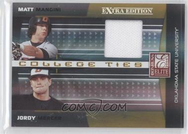 2008 Donruss Elite Extra Edition - College Ties - Jerseys #CTC-6 - Matt Mangini, Jordy Mercer /500