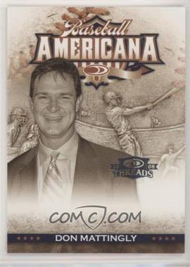 2008 Donruss Threads - Baseball Americana #BA-3 - Don Mattingly /500