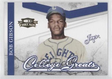 2008 Donruss Threads - College Greats #CG-10 - Bob Gibson