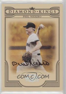 2008 Donruss Threads - Diamond Kings - Signatures #DK-41 - Phil Niekro /50 [EX to NM]