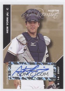 2008 Just Minors Signing Date - [Base] - Gold Edition Autographs #118 - Austin Romine /50