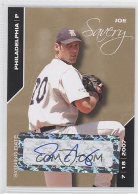 2008 Just Minors Signing Date - [Base] - Gold Edition Autographs #119 - Joe Savery /50