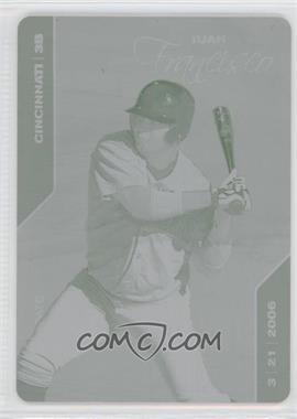 2008 Just Minors Signing Date - [Base] - Gold Edition Press Plate Cyan #14 - Juan Francisco /1