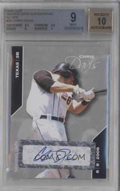 2008 Just Minors Signing Date - [Base] - Silver Edition Autographs #30 - Chris Davis /10 [BGS 9 MINT]