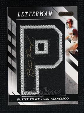2008 Razor Letterman - [Base] - Numbered to 5 Black/Silver #BUP-P - Buster Posey /5