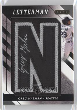 2008 Razor Letterman - [Base] - Numbered to 5 Black/Silver #GH-N - Greg Halman /5