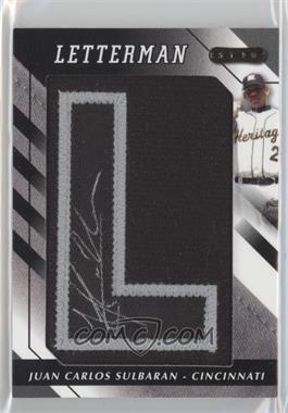 2008 Razor Letterman - [Base] - Numbered to 5 Black/Silver #JCS-L - Juan Carlos Sulbaran /5