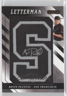2008 Razor Letterman - [Base] - Numbered to 5 Black/Silver #KP-S - Kevin Pucetas /5