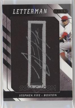 2008 Razor Letterman - [Base] - Numbered to 5 Black/Silver #SF-I - Stephen Fife /5