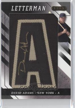 2008 Razor Letterman - [Base] - One of One Black/Gold #DA-A2 - David Adams /1