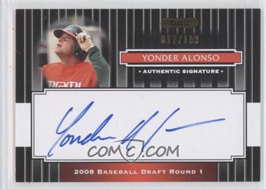 2008 Razor Signature Series - [Base] - Black #107 - Yonder Alonso /199