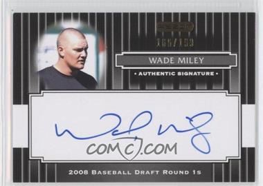 2008 Razor Signature Series - [Base] - Black #145 - Wade Miley /199