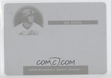 2008 Razor Signature Series - [Base] - Printing Plate Yellow #118 - Ike Davis /1