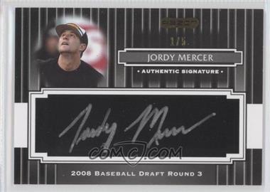 2008 Razor Signature Series - [Base] - Signatures Black Silver Ink #182 - Jordy Mercer /5