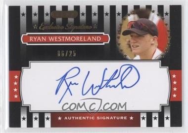 2008 Razor Signature Series - Exclusive Signatures - Black #ES-39 - Ryan Westmoreland /25