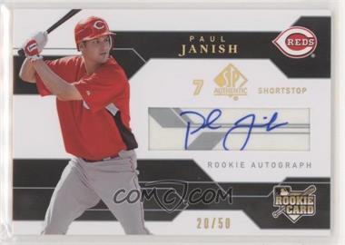 2008 SP Authentic - [Base] - Gold #178 - Rookie Autograph - Paul Janish /50