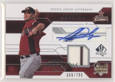 2008 SP Authentic - [Base] #123 - Rookie Jersey Autograph - Felipe Paulino /799
