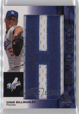 2008 SP Authentic - By the Letter Autographs #BL-CB.H - Chad Billingsley (Letter H) /75