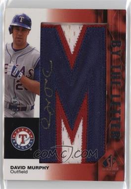 2008 SP Authentic - By the Letter Autographs #BL-DA.M - David Murphy (Letter M) /99