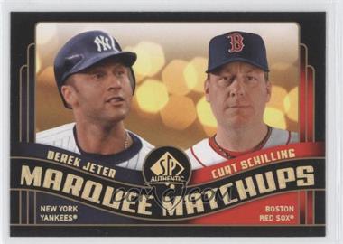 2008 SP Authentic - Marquee Matchups #MM-1 - Derek Jeter, Curt Schilling