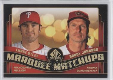 2008 SP Authentic - Marquee Matchups #MM-22 - Chase Utley, Randy Johnson