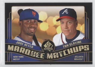 2008 SP Authentic - Marquee Matchups #MM-32 - Jose Reyes, Tom Glavine
