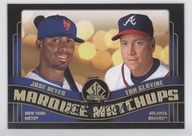 2008 SP Authentic - Marquee Matchups #MM-32 - Jose Reyes, Tom Glavine