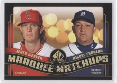 2008 SP Authentic - Marquee Matchups #MM-45 - Jered Weaver, Miguel Cabrera
