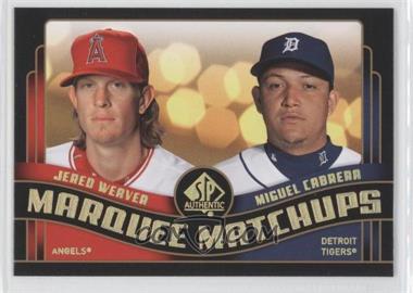 2008 SP Authentic - Marquee Matchups #MM-45 - Jered Weaver, Miguel Cabrera