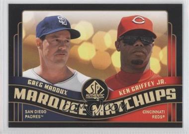 2008 SP Authentic - Marquee Matchups #MM-47 - Greg Maddux, Ken Griffey Jr.