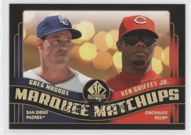 2008 SP Authentic - Marquee Matchups #MM-47 - Greg Maddux, Ken Griffey Jr.