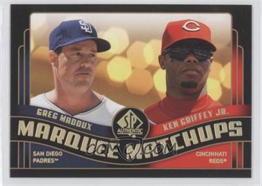 2008 SP Authentic - Marquee Matchups #MM-47 - Greg Maddux, Ken Griffey Jr.