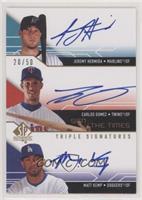 Jeremy Hermida, Carlos Gomez, Matt Kemp [Noted] #/50