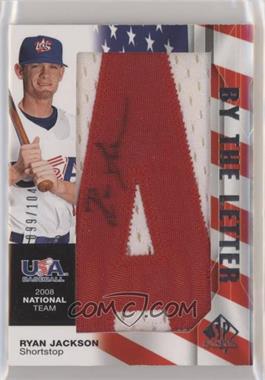 2008 SP Authentic - USA Baseball National Team By the Letter Autographs #NTA-RJ.3 - Ryan Jackson (Letter A) /104