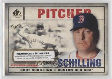 2008 SP Legendary Cuts - [Base] - Memorable Moments #27 - Curt Schilling /1