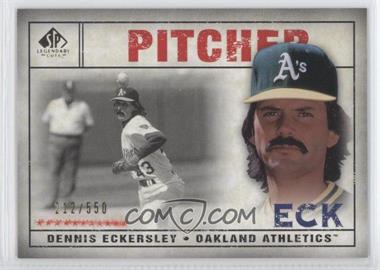 2008 SP Legendary Cuts - [Base] #183 - Dennis Eckersley /550