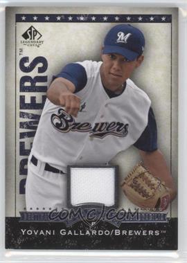 2008 SP Legendary Cuts - Destination Stardom Memorabilia #DS-YG - Yovani Gallardo