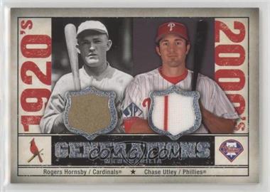 2008 SP Legendary Cuts - Generations Dual Memorabilia #GEN-HU - Chase Utley, Rogers Hornsby