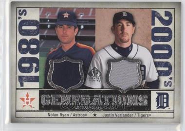 2008 SP Legendary Cuts - Generations Dual Memorabilia #GEN-RV - Nolan Ryan, Justin Verlander