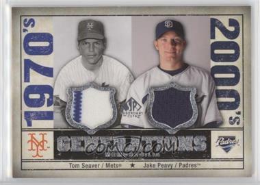 2008 SP Legendary Cuts - Generations Dual Memorabilia #GEN-SP - Jake Peavy, Tom Seaver