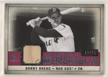 2008 SP Legendary Cuts - Legendary Memorabilia - Red #LM-DO - Bobby Doerr /35