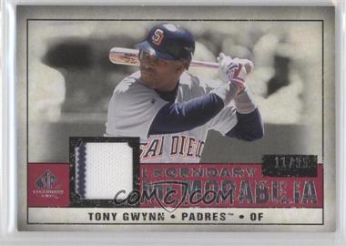 2008 SP Legendary Cuts - Legendary Memorabilia - Red #LM-TG3 - Tony Gwynn /35