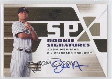 2008 SPx - [Base] #112 - Rookie Signatures - Josh Newman