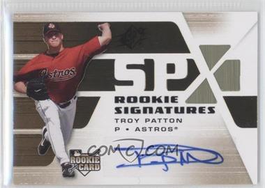 2008 SPx - [Base] #119 - Rookie Signatures - Troy Patton