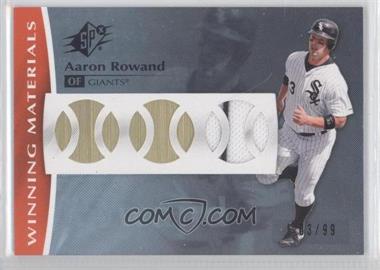 2008 SPx - Winning Materials - Baseball Die-Cut #WM-AR - Aaron Rowand /99