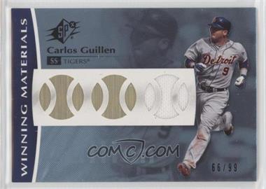 2008 SPx - Winning Materials - Baseball Die-Cut #WM-CG - Carlos Guillen /99